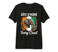 Coote D'Ivoire Ivory Coast Elephant Shield Cocoa Beans Premium T-Shirt