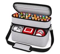 COOTHINE Carrying Case for Toniebox 1/2 and Accessories, 2-Layer, Gray | Large travel storage organizer holds 25+ Tonie figures, charger and headphones, with dividers and shoulder strap, case only