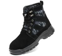 COOU Steel Toe Cap Boots Mens Womens Lightweight Puncture Proof Safety Shoes Industrial Construction Boots Black