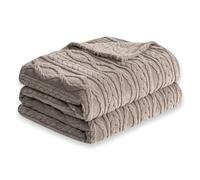 COOVA Taupe Fleece Twin Blanket for Bed - Super Soft Cozy Plush Fuzzy Blanket for Sofa,Premium Sherpa Warm Throw for Women,Couch,Chair,60x80 Inches