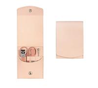 COOVS 4-16pcs Nail Cutter Set Stainless Steel Nail Clippers Set with Folding Bag Manicure Cutter Kits Scissors Makeup Beauty Tools (Color : Pink)