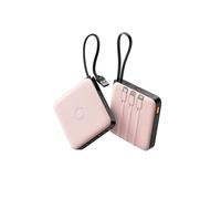 Coowisty Power Bank, 22.5W 20000mAh Powerbank Fast Charging with 4 Built in Cables, USB C Portable Charger with LED Display, Mobile Phone Battery Pack Compatible with iPhone/Android-Pink (1 Pack)