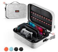 COOWPS Switch 2 Case for Nintendo Switch 2(2025), with 4Pcs Thumb Grips, Odorless Felt Ultra Hard Military Grade Protection All In One Storage Case for Switch 2 Accessories Pro Controller