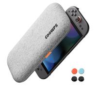 COOWPS Ultra Hard Switch 2 Case for Nintendo Switch 2 2025, with 4Pcs Thumb Grips, Odorless Felt Military Grade Protection, Soft Lining Carrying Case with 8 Game Card Slots