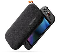 COOWPS Ultra Slim Switch 2 Case for Nintendo Switch 2 (2025), Odorless Felt Portable Full Protection Hard Shell Soft Lining Carrying Case with 8 Switch 2 Games Card Slots, for Travel Storage Dark Grey