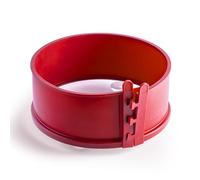 coox Springform Cake Tin with Glass Serving Plate and Glass Feet Diameter 18 cm (Red)