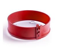coox Springform Cake Tin with Glass Serving Plate and Glass Feet Diameter 26 cm (Red)