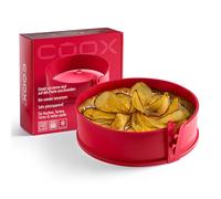 coox Springform Cake Tin with Glass Serving Plate and Glass Feet Diameter 26 cm (Red)