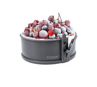 coox Springform Cake Tin with Porcelain Base Diameter 18 cm in Grey, Bake and Serve Directly on The Porcelain Plate and Cut, No Transfer Required