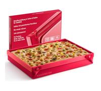 coox Wunderform Frame LQ - The Foldable Loaf Tin with Metal Reinforcement - Baking & Serving in One I Non-Stick Silicone I Dishwasher Safe I No Falling I BPA-Free Red