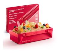 coox Wunderform Frame M - The Foldable Loaf Tin with Metal Reinforcement - Baking & Serving in One I Non-Stick Silicone I Dishwasher Safe I No Falling I BPA-Free Red