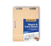 COOZEE 48x63cm Sketch Board, Drawing Tote Board for Artists with Sturdy Clip and Rubber Bands, Portable Art Clipboard for Classroom and Studio Drawing
