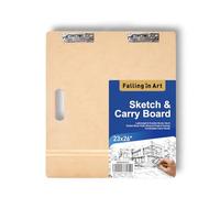 COOZEE 58x66cm Sketch Board, Drawing Tote Board for Artists with Sturdy Clip and Rubber Bands, Portable Art Clipboard for Classroom and Studio Drawing