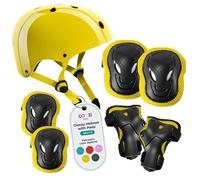 COOZi Glossy Helmet and Pad Set for Kids - Adjustable Protective Gear with Knee, Elbow & Wrist Pads, Safety Set, Cycling, Skateboarding, and Scooting for Boys & Girls Ages 3-12