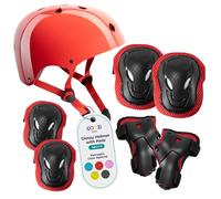 COOZi Glossy Helmet and Pad Set for Kids - Adjustable Protective Gear with Knee, Elbow & Wrist Pads, Safety Set, Cycling, Skateboarding, and Scooting for Boys & Girls Ages 3-12