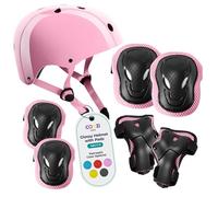 COOZi Glossy Helmet and Pad Set for Kids - Adjustable Protective Gear with Knee, Elbow & Wrist Pads, Safety Set, Cycling, Skateboarding, and Scooting for Boys & Girls Ages 3-12