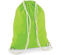 COOZO Drawcord Closure Daily Versatility Fashionable Appeal Cotton Gymsac - Lime - One Size