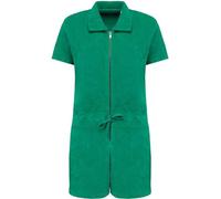 COOZO Ladies Eco Friendly Terry Towel Short Overall All in One - Malachite Green - XL