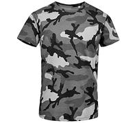 COOZO Mens Camo T-Shirt - Grey Camo - M