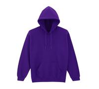 COOZO Men's Classic Hooded Sweatshirt - Purple - L