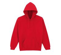 COOZO Men's Classic Hooded Sweatshirt - Red - L