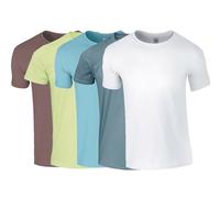 COOZO Mens Soft Cotton Pack of 5 Short Sleeve T-Shirts - Paragon/Pistachio/Sky/Stone Blue/White