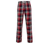 COOZO Mens Tartan Lounge Pants - Red/Navy Check - XS