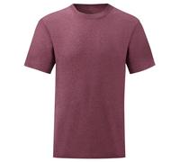COOZO Men's Valueweight Short Sleeve Plain T-Shirt - Heather Burgundy - L