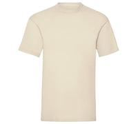COOZO Men's Valueweight Short Sleeve Plain T-Shirt - Natural - L