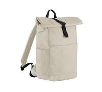 COOZO Premium Fully Lined Side Pockets Padded Back Panel Roll Top Backpack - Natural Stone - One Size