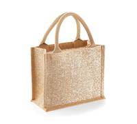 COOZO Shimmer Jute Mini Gift Bag - Natural Gold - One Size