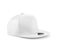 COOZO Unisex 5 Panel Snapback Rapper Cap - White - One Size