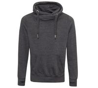 COOZO Unisex Cross Neck Hoodie - Charcoal - 2XL
