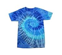 COOZO Unisex Tie-Dye T-Shirt - Blue Jerry - 2XL