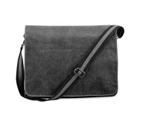 COOZO Unisex Vintage Canvas Despatch Bag with Shoulder Strap - Vintage Black - One Size