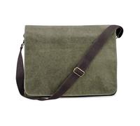 COOZO Unisex Vintage Canvas Despatch Bag with Shoulder Strap - Vintage Military Green - One Size