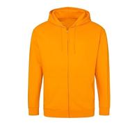 COOZO Unisex Zipped Hoodie - Orange Crush - S