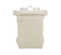 COOZO Water-Resistant Simplicity Backpack Roll-top Rucksack fits 15.6 inch Laptop Recyled Polyester Sustainable Fashion Accessories Bag Comfortable Carry Handle - Beige - One Size