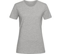 COOZO Women's Regular Fit Crew Neck Soft Hand Feel Classic T-Shirt - Heather Grey - L