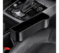 Coozyland Car Seat Gap Filler Organizer,Keepholdon Leather Multifunctional Car Seat Organizer,Auto Console Side Storage Box with Cup Holders 2 Seat Hooks for Drink,for Holding Phone,Sunglasses(Black r