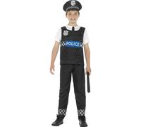 Kids Policeman Costume Police New York Cop Uniform Boys Girls Fancy Dress Outfit