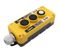 COP Series Crane Control Switch 2A/5A 250V/500V Hanging Pushbuttonfor Hoisting in High|Rise Buildings and Warehouses | Flame|Retardant ABS | Orange|Yellow(COP-3B)