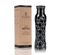 Cop29 Fairy Copper Antique Honeycomb Water Bottle- 30oz / 900ml | A Handcrafted Leak Proof Ayurvedic Pure Copper Vessel | Ideal for Hydration, Sports, Yoga & Daily Use | Enjoy the Health Benefits