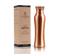 Cop29 Fairy Copper Matt Finish Water Bottle- 30oz / 900ml | A Handcrafted Leak Proof Ayurvedic Pure Copper Vessel | Ideal for Hydration, Sports, Yoga & Daily Use | Enjoy the Health Benefits