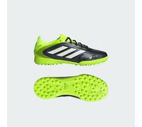 adidas Unisex Kids COPA Pure III League Turf Football Boots Kids, Core Black/Cloud White/Lucid Lemon, 2.5 UK