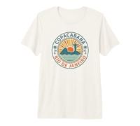 Copacabana Rio de Janeiro Brazil Retro Beach Sunset Vintage Premium T-Shirt