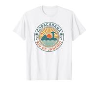 Copacabana Rio de Janeiro Brazil Retro Beach Sunset Vintage T-Shirt