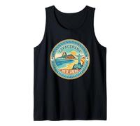 Copacabana Rio de Janeiro Brazil Retro Beach Sunset Vintage Tank Top