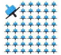 Copadri 50 Pack Pressure Compensating Drip Irrigation Drippers, Sprinkler Emitters for 1/4 Inch Tubing, Orange