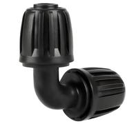 Copadri Drip Irrigation Elbow Fittings, 10 Pieces 1/2'' Dripline Locked Barbed Elbow Connectors for 1/2 Inch Irrigation Tubing (1/2" ID x 0.670" OD) 90 Degree Corner for Garden Sprinkler Systems